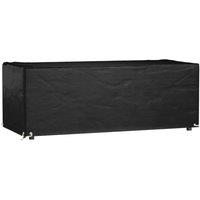 Berkfield Home Garden Furniture Cover 8 Eyelets 192x82x65 cm Rectangular in Black | Size: 192 x 82 x 65 cm