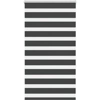 Berkfield Home Zebra Blind Black 70x150 cm Fabric Width 65.9 cm Polyester