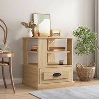 Berkfield Home Side Table Sonoma Oak 50x50x60 cm Engineered Wood in Brown | Size: 50 x 50 x 60 cm