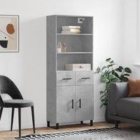Berkfield Home Highboard Concrete Grey 69.5x34x180 cm Engineered Wood