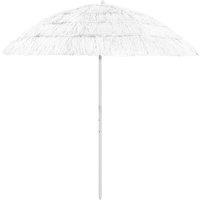 Berkfield Home Hawaii Beach Umbrella White 240 cm