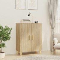 Berkfield Home Sideboard Sonoma Oak 70x34x90 cm Engineered Wood in Brown | Size: 70 x 34 x 90 cm
