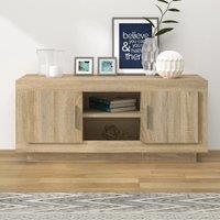 Berkfield Home TV Cabinet Sonoma Oak 102x35x45 cm Engineered Wood in Brown | Size: 102 x 35 x 45 cm