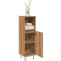 Berkfield Home Bathroom Cabinet Artisan Oak 30x30x100 cm Engineered Wood in Brown | Size: 30 x 30 x 100 cm