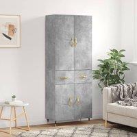 Berkfield Home Highboard Concrete Grey 69.5x34x180 cm Engineered Wood