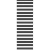 Berkfield Home Zebra Blind Black 70x200 cm Fabric Width 65.9 cm Polyester