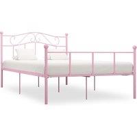 Berkfield Home Bed Frame Pink Metal 140x200 cm