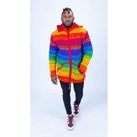 JTAPHRIQUE Woolen Hoodie Jumper in Rainbow Quality Handmade | Size: Medium/Large