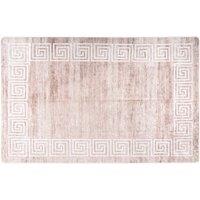 Berkfield Home Rug Washable 160x230 cm Beige Anti Slip | Size: 100 cm diameter