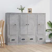 Berkfield Home Highboards 3 pcs Concrete Grey Engineered Wood