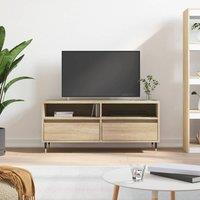 Berkfield Home TV Cabinet Sonoma Oak 100x34.5x44.5 cm Engineered Wood in Brown
