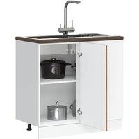 Berkfield Home Sink Base Cabinet Old Wood Engineered Wood in Brown