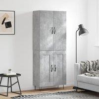Berkfield Home Highboard Concrete Grey 69.5x34x180 cm Engineered Wood