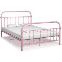 Berkfield Home Bed Frame Pink Metal 140x200 cm