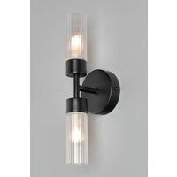 BHS Lighting Kier Black Bathroom Gallery Wall Light