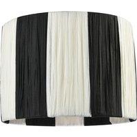 Happy Homewares Designer Two Tone Black & White Folded Pleated Paper Lamp Shade | Size: 10 inches