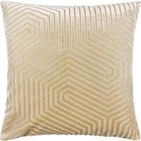Paoletti Evoke Cut Velvet Cushion in Ivory | Size: 55 cm x 55 cm