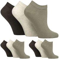 SOCKSHOP Gentle Grip Women's 9 Pairs Diabetic Trainer Socks | Ankle Socks Swollen Feet | Size: 4-8