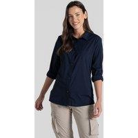 Craghoppers Women's NosiLife Freeda' Long Sleeved Shirt in Dark Navy | Size: 12