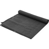 2m x 30m Outdoor Privacy Fence Screen - Durable Black Fabric Windbreak with Aluminum Grommets for Patio, Balcony & Garden