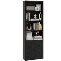 Costway 6-Tier Freestanding Bookcase Modern Bookshelf with Display Rack in Black