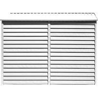 9x4.4ft Steel Outdoor Storage Shed with Slope Roof - Heavy-Duty Lockable Tool Shed - Galvanized Construction