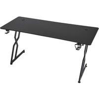 Living and Home 120*60*74cm Gaming Office Desk with Cup Holder and Headphone Hook in Black