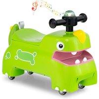 Costway Toddler Ride on Toy Sit to Stand Riding Racer W/ Seat Storage in Green