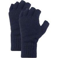 Heat Holders Men's 2 Pairs Fingerless Gloves with Thermal Fleece Lining Material in Navy