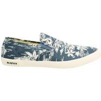 Seavees Men's Baja Beachcomber Slip-On Blue Canvas Plimsolls | Size: 8