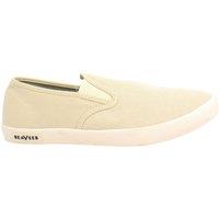 Seavees Men's Baja Standard Slip-On Beige Canvas Plimsolls | Size: 8