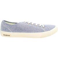 Seavees Men's Legend Chambray Lace-Up Blue Canvas Shoes | Size: 9