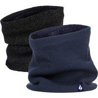 Heat Holders Men's 2 Pack Thermal Winter Neck Warmer in True Black