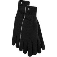 Heat Holders Men's 2 Pairs Thermal Gloves with Protective Ribbed Cuff in Black | Size: Large/XL