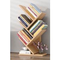 Living and Home 5 Tier Rustic Standing Tree Bookshelf in Brown