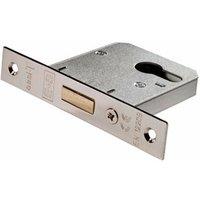 Loops Residential Euro Profile Deadlock Casing 78.5mm 108mm Fixings Nickel Plated in Metallics