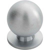 Loops Solid Ball Cupboard Door Knob 30mm Diameter Satin Chrome Cabinet Handle