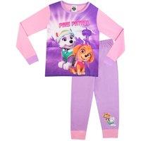 Paw Patrol Girl's Everest & Skye Pyjamas in Purple | Size: 5-6 Years