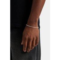 Cernucci Men's 2.5mm Micro Tennis Bracelet in Metallic Silver | Size: 8 inches