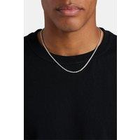 Cernucci Men's 2.5mm Micro Tennis Chain in Metallic Silver | Size: 18 inches