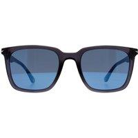 Police Men's Square Shiny Transparent Dark Grey Smoke Mirror Blue SPLL80 Champ 4