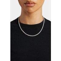 Cernucci Women's Womens 3mm Tennis Chain in Metallic Silver | Size: 14 inches