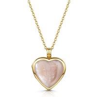 LOVELOX Lockets Women's Pink Mother of Pearl Heart Locket in Gold