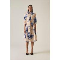 Blue Flower Cotton Dress