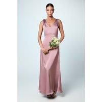 Coast Women's Satin V Neck Bridesmaid Dress in Mink | Size: 16