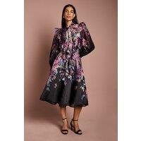 Coast Women's Long Sleeve Frill Trim Organza Blouse With Tie Neck | Size: 10