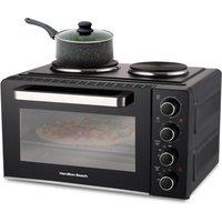 Hamilton Beach 28L Mini Oven with Double Hotplate in Black