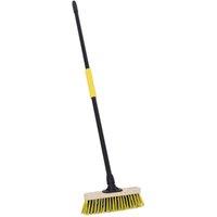 Bulldozer Stiff Dual Pet Wooden Broom With Metal Handle 279mm (11in)