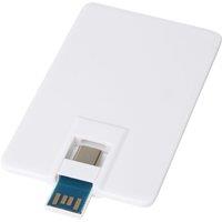 Bullet Duo Slim 32GB USB Flash Drive in White