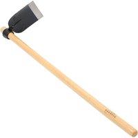 Harbour Housewares Steel Digging Hoe 110cm Wooden Handle for Gardening & Landscaping in Brown